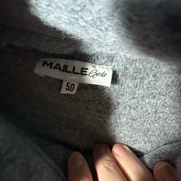 Women's Blue Button-Up Raw Edge Fleece Coat - Picture 2 of 5